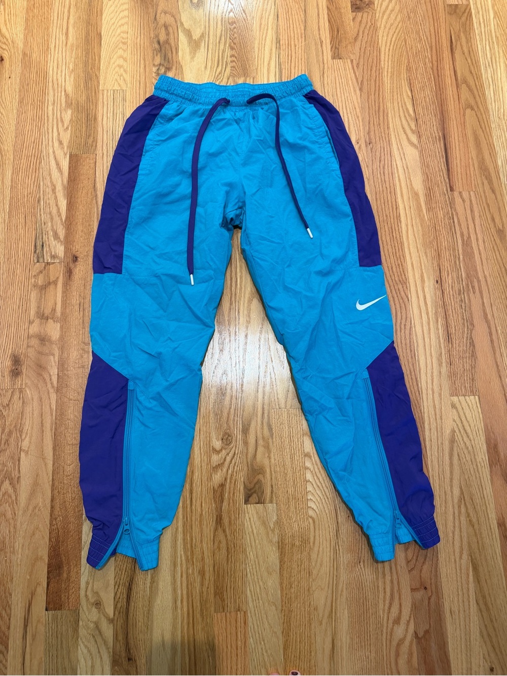 Nike Blue and Purple Colorblock Joggers